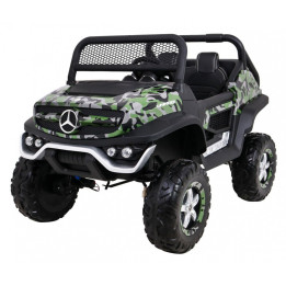 Kinder Elektroauto Geländewagen Mercedes-Benz Unimog 12V 2-Sitzer - Tarnfarbe