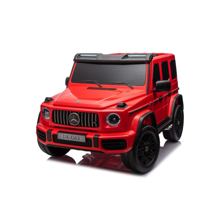 Coche eléctrico Mercedes G63 AMG 24V MP4 y LED - Rojo