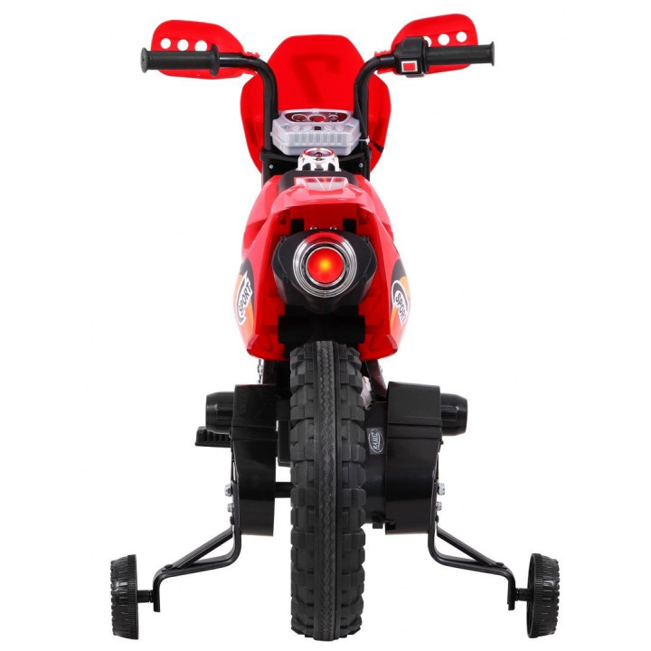Moto cross électrique enfant 12V roues air suspension - Rouge