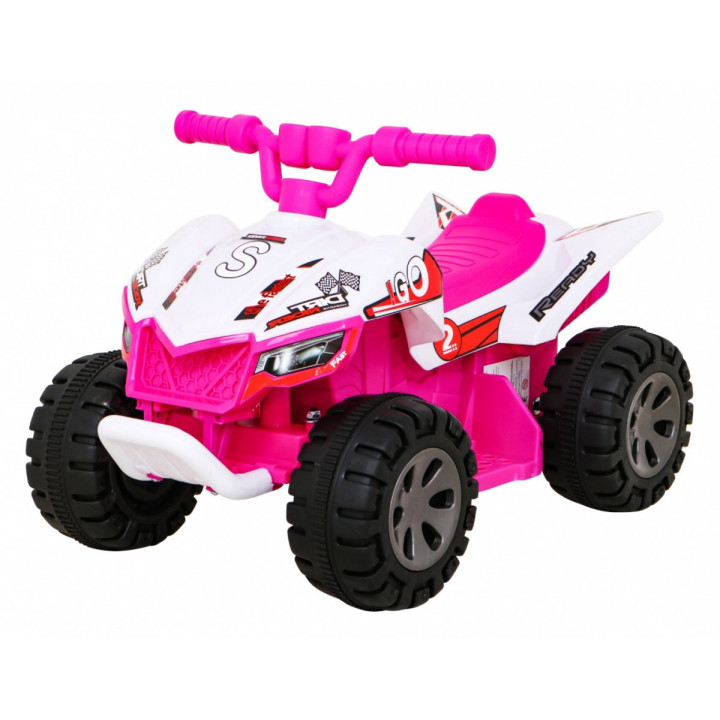 Kids electric quad The Fastest 12V black - Pink