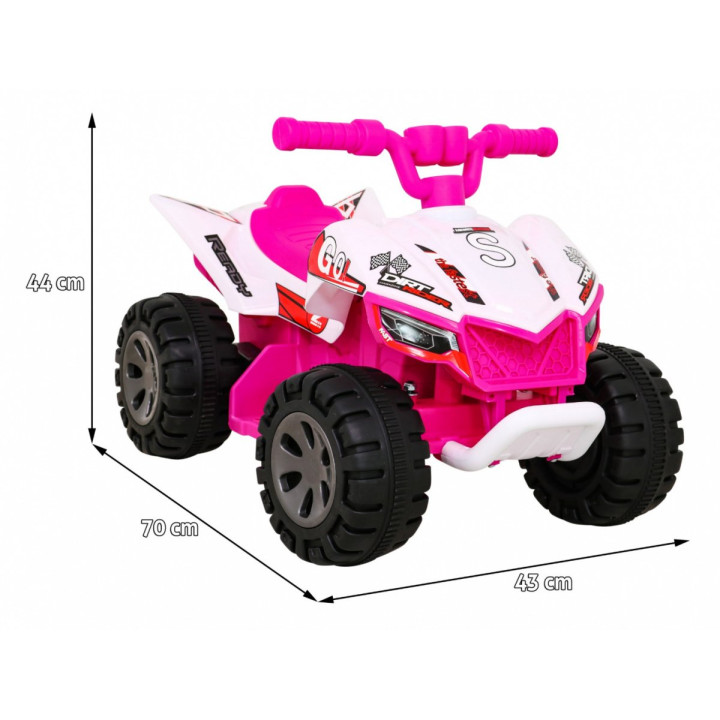Kinderquad elektro The Fastest 6V - Rosa