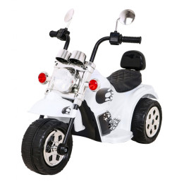 Moto eléctrica infantil Chopper Hot 6V con melodías - Weiß