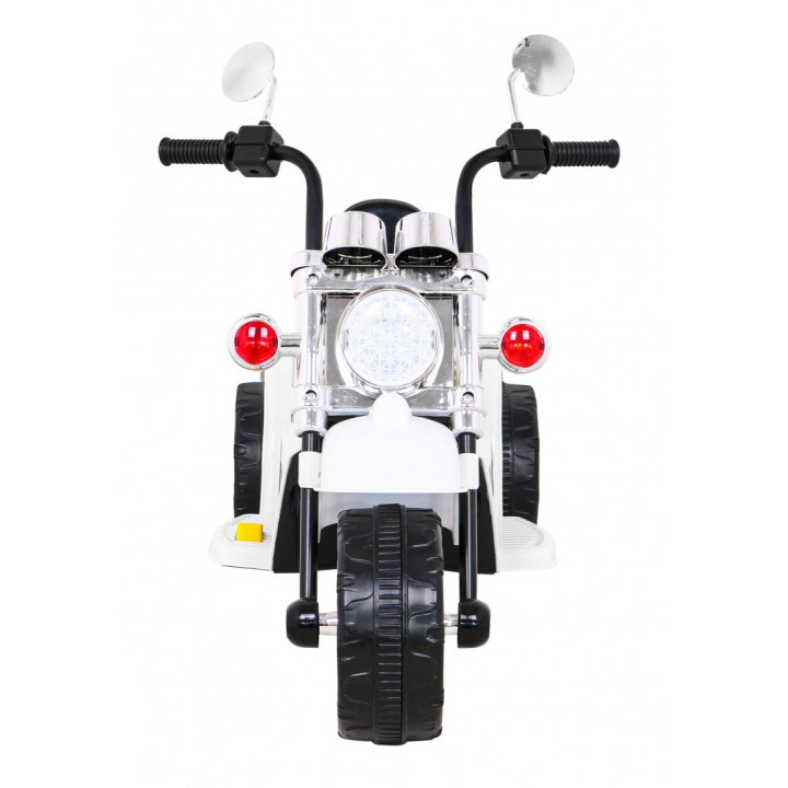 Moto eléctrica infantil Chopper Hot 6V con melodías - Blanco