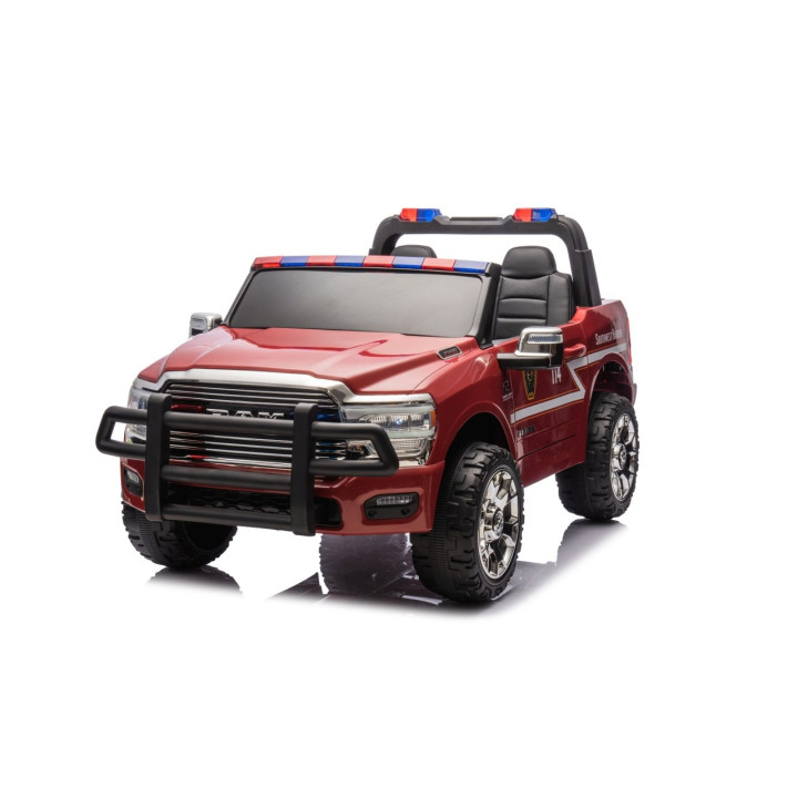RAM 3500 Fire Truck 24V 400W kids ride on with siren - Red