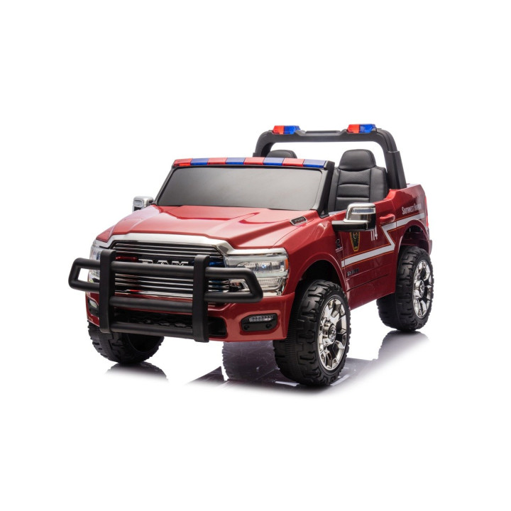 RAM 3500 Feuerwehr 24V 400W Kinder Elektroauto Geländewagen - Rot