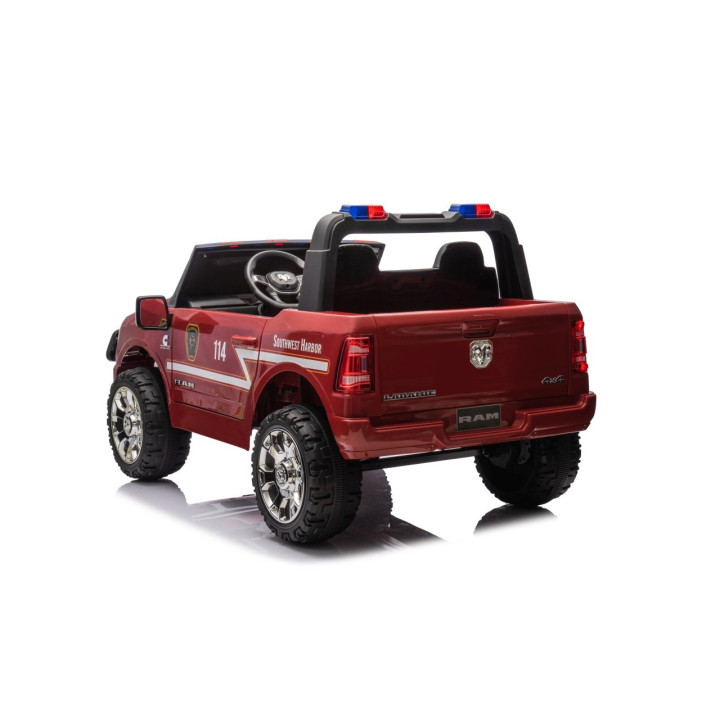 RAM 3500 Pompiers 24V 400W voiture electrique enfant - Rouge