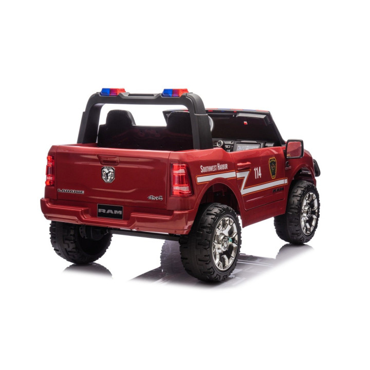 RAM 3500 Fire Truck 24V 400W kids ride on with siren - Red