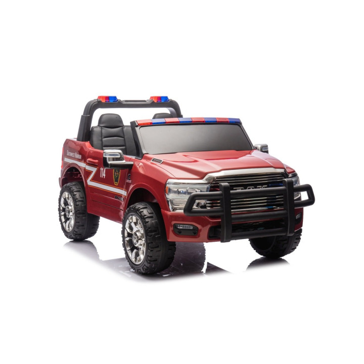 RAM 3500 Fire Truck 24V 400W kids ride on with siren - Red