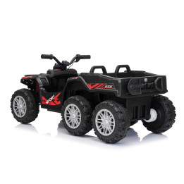 Kinderquad elektro 12V mit 4 Motoren und Federung - Schwarz