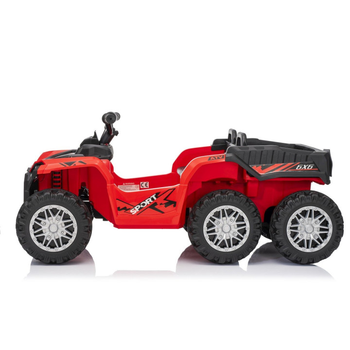 Kinderquad elektro 12V mit 4 Motoren und Federung - Rot