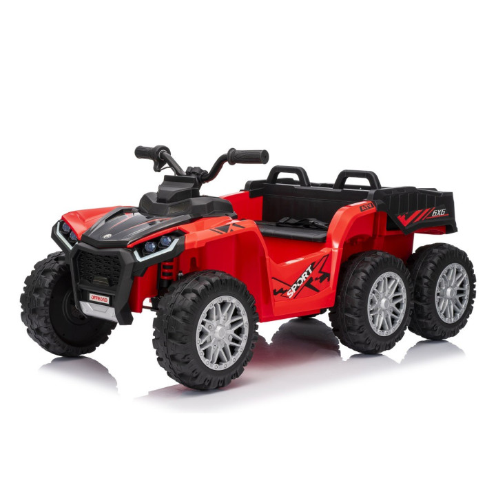 Kinderquad elektro 12V mit 4 Motoren und Federung - Rot