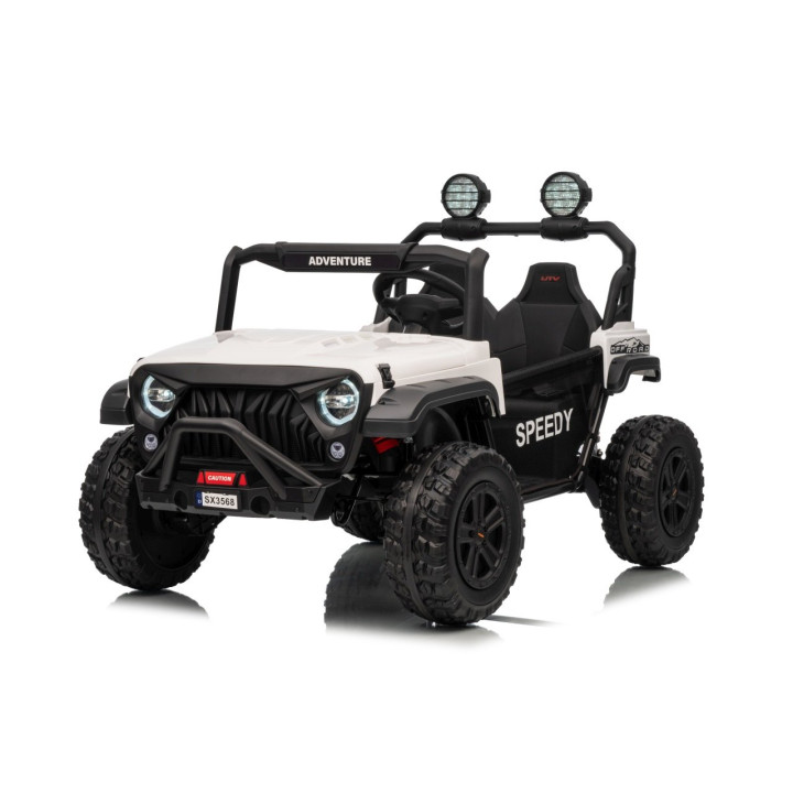 Buggy bambini Passion 12V 4x4 biposto 4 motori - Bianco