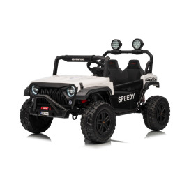 Buggy enfant Passion 12V 4x4 biplace 4 moteurs - Blanc