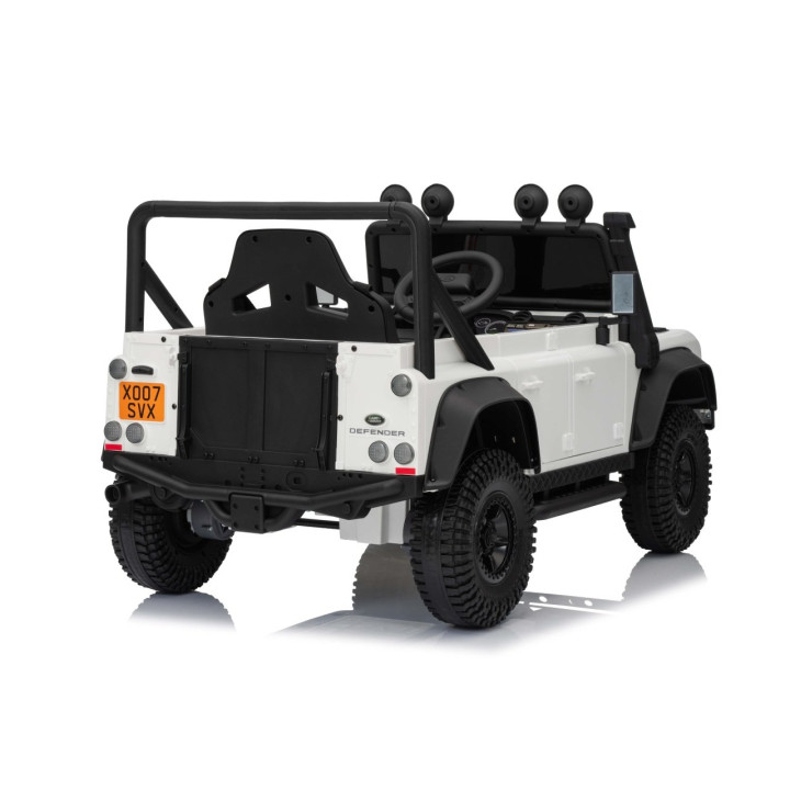 Carro elétrico infantil Land Rover Defender 110 SVX 24V - Branco