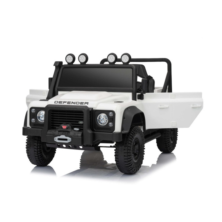Carro elétrico infantil Land Rover Defender 110 SVX 24V - Branco