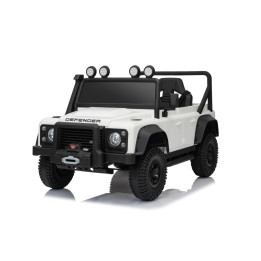 Coche eléctrico infantil Land Rover Defender 110 SVX 24V - Blanco