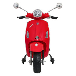 Kids Ride On Motorbike Vespa Roma 12V MP3 LED - Red