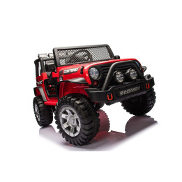 Jeep électrique enfant 4x4 Beast 12V avec MP3 et LED - Rouge