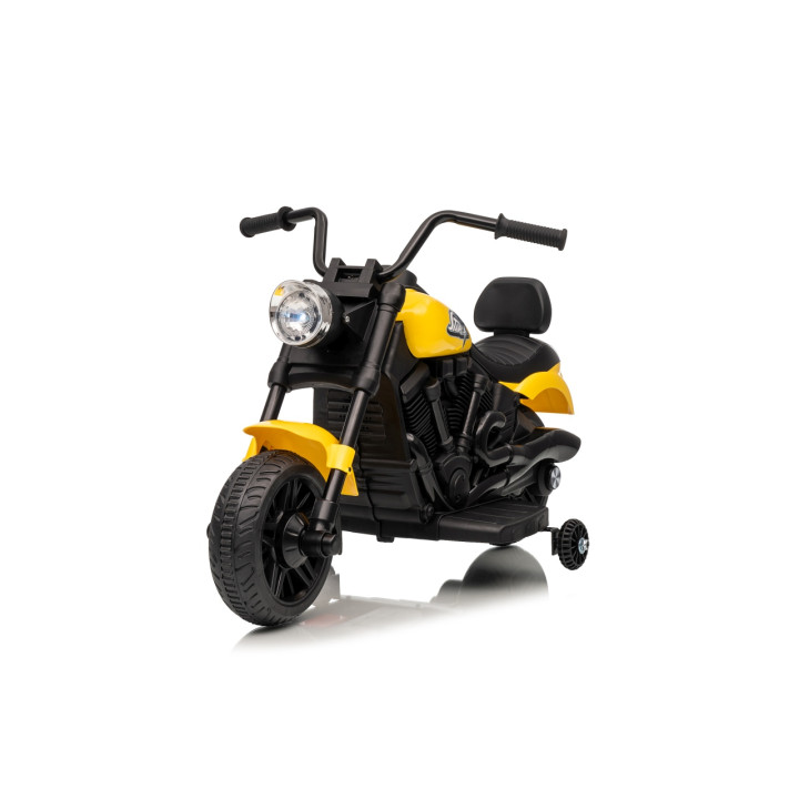 Mota elétrica infantil Star 6V triciclo luzes e sons - Amarelo