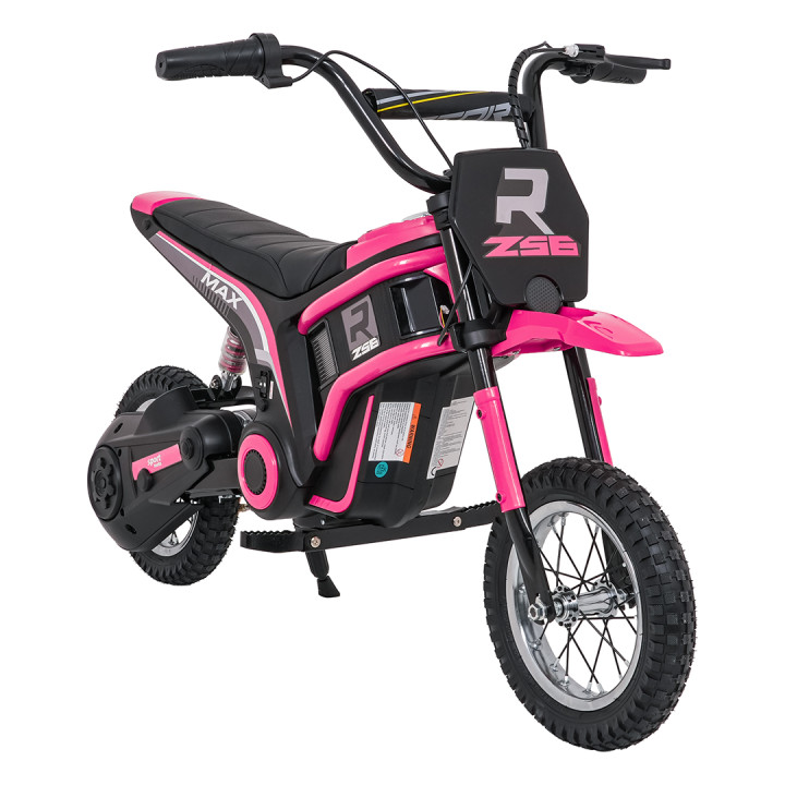 Moto eléctrica infantil RZ56 Max 12V 350W monoplaza - Rosa