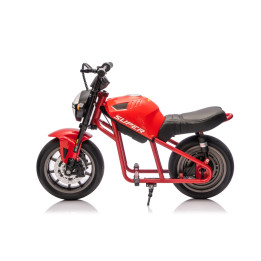 Moto eléctrica infantil Supermoto 24V con MP3 y LED - Rot