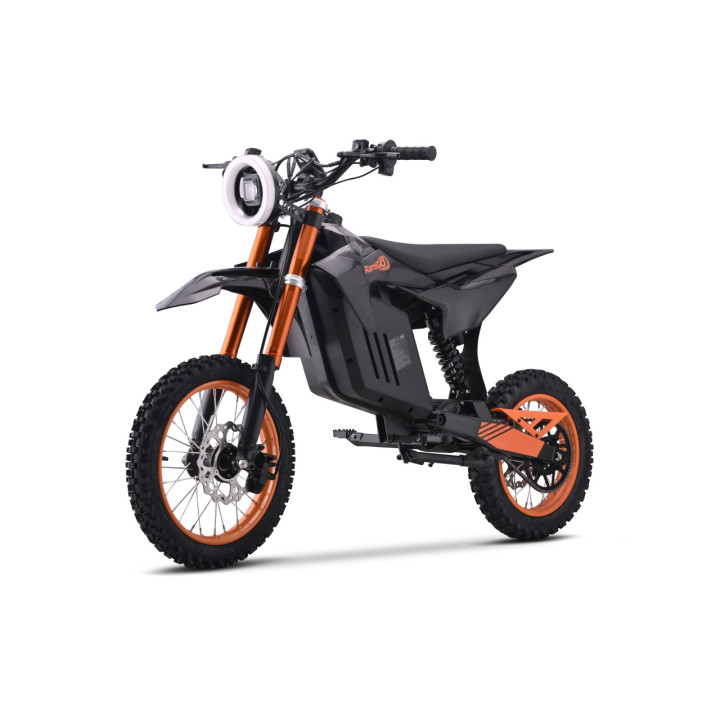 Moto électrique enfant E-Rider X avec lumières LED sons - Noir