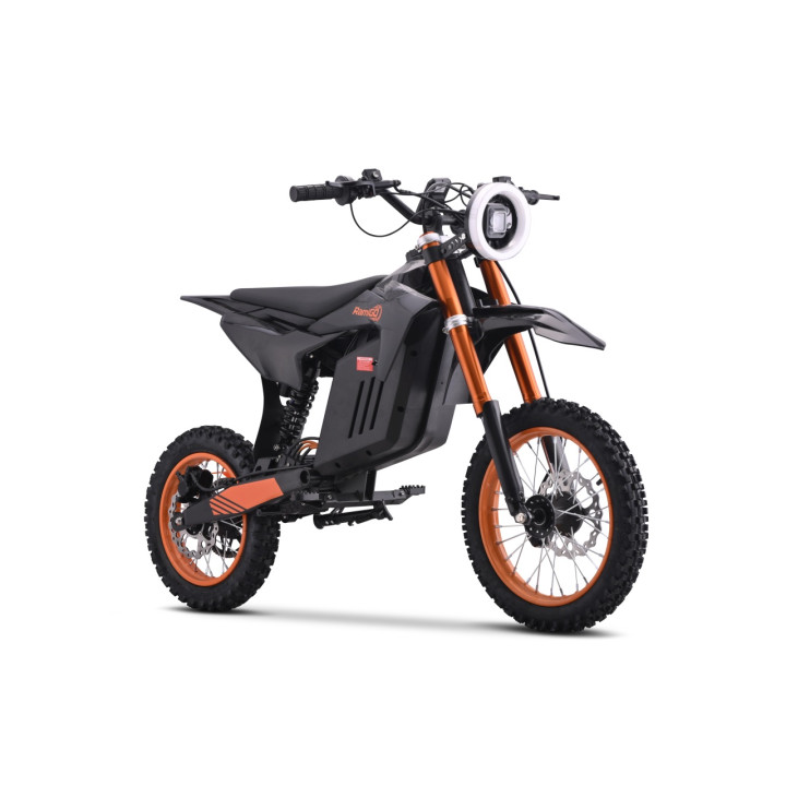 Moto électrique enfant E-Rider X avec lumières LED sons - Noir