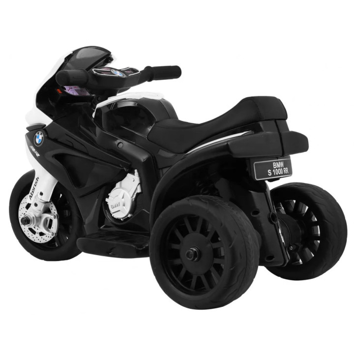 Mini moto elettrica bambini BMW S1000 RR 6V con LED - Nero