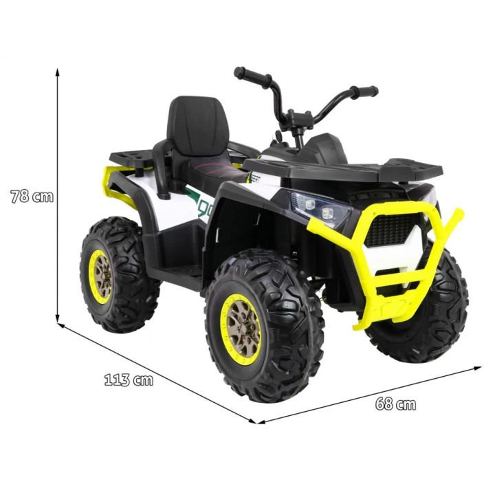 Kinderquad Elektro ATV Desert 12V mit Fernbedienung 2.4GHz - Weiß