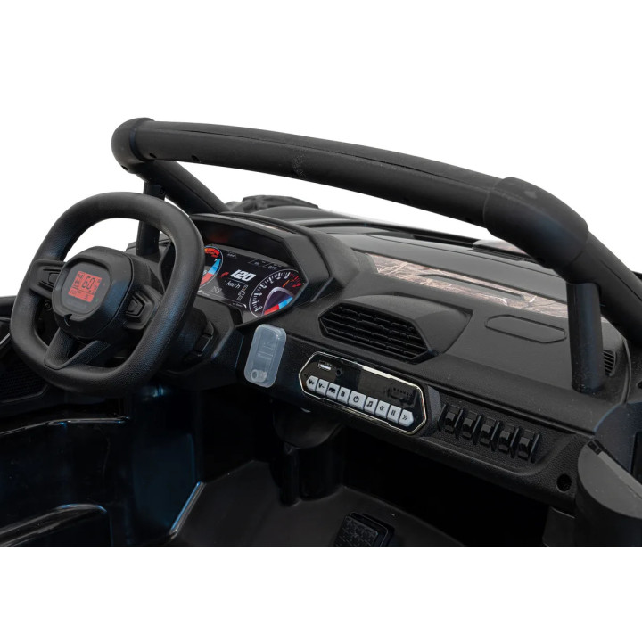 Buggy UTV infantil Racing 5 24V 2 lugares - Preto
