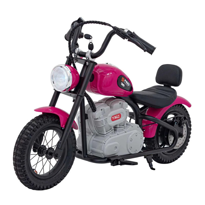 Moto elettrica bambini Speed Power 24V brushless - Rosa
