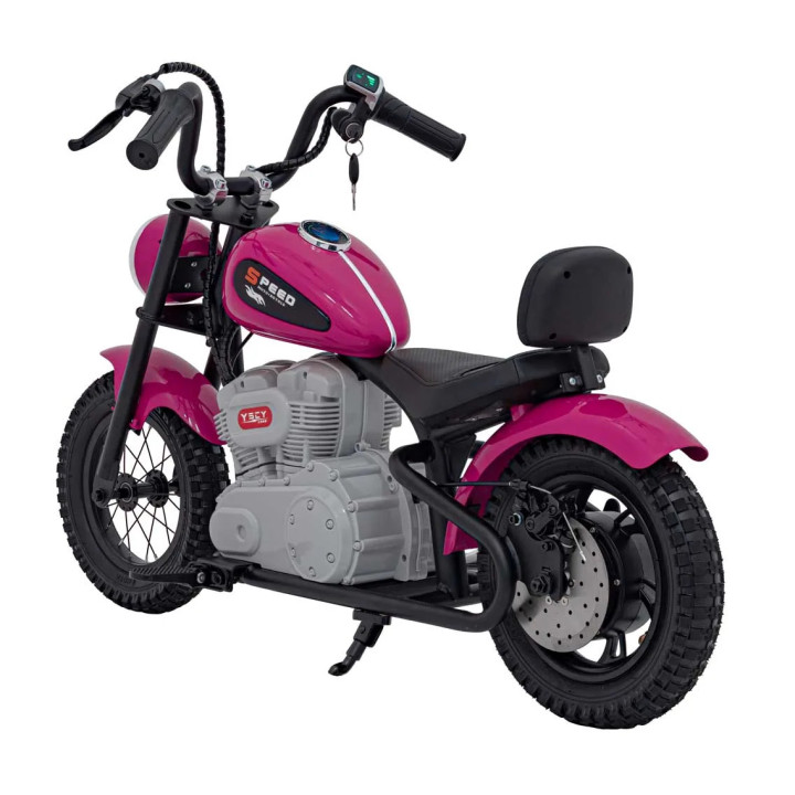 Moto elettrica bambini Speed Power 24V brushless - Rosa