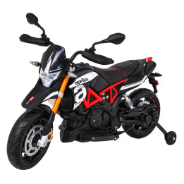 Aprilia moto elettrica bambini 12V con luci LED - Grigio