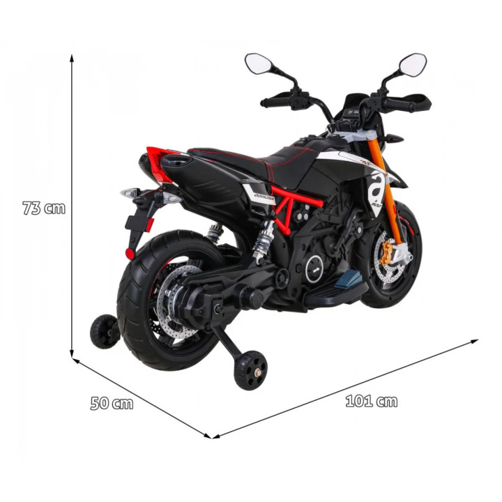 Aprilia moto eléctrica infantil 12V con luces LED - Grau