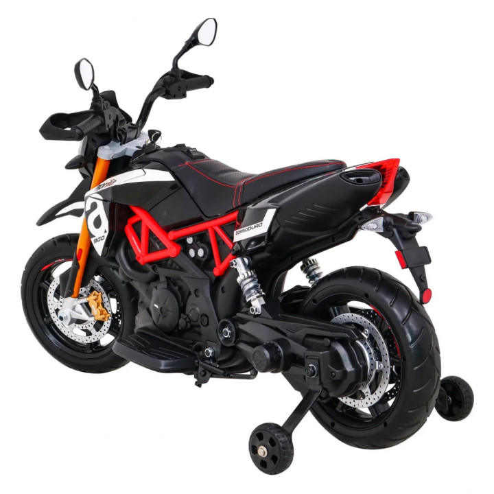 Aprilia moto électrique enfant 12V avec lumières LED - Gris