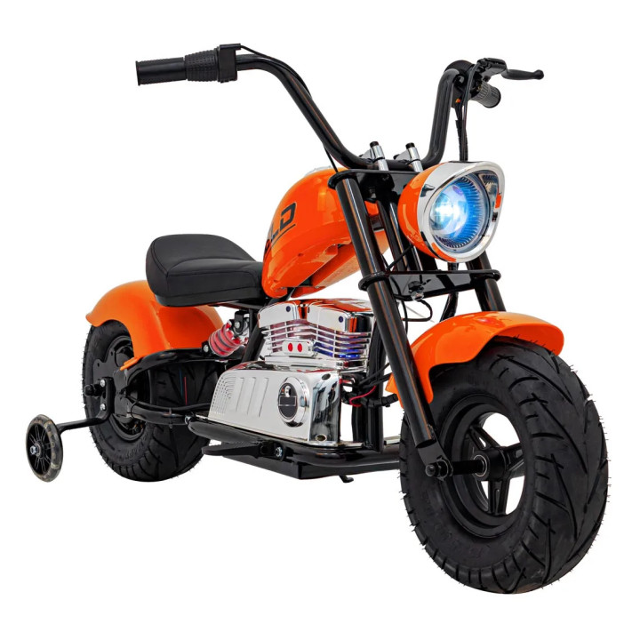 Moto eléctrica infantil Chopper Warrior 18V MP3 y LED - Orange