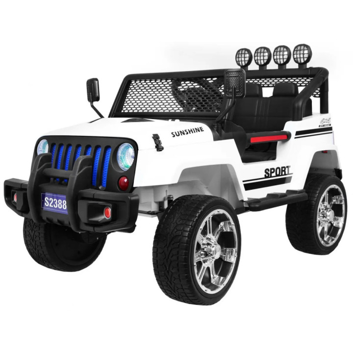 Todo-o-terreno elétrico infantil Raptor Drifter 12V 4x4 - Branco