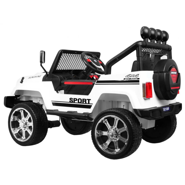 Todo-o-terreno elétrico infantil Raptor Drifter 12V 4x4 - Branco