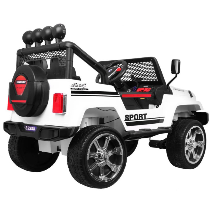 Todoterreno eléctrico infantil Raptor Drifter 12V 4x4 - Blanco
