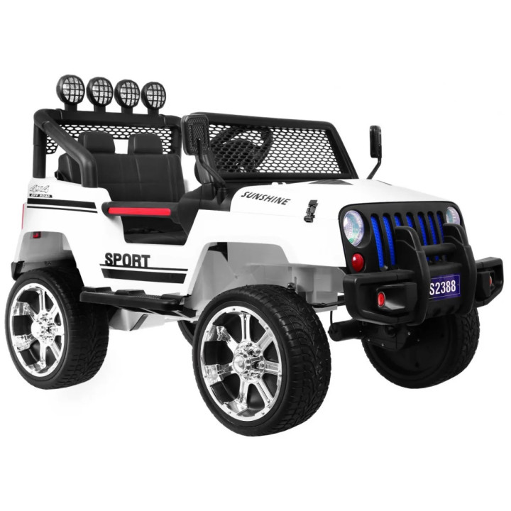 Todo-o-terreno elétrico infantil Raptor Drifter 12V 4x4 - Branco