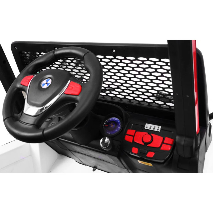 Todo-o-terreno elétrico infantil Raptor Drifter 12V 4x4 - Branco