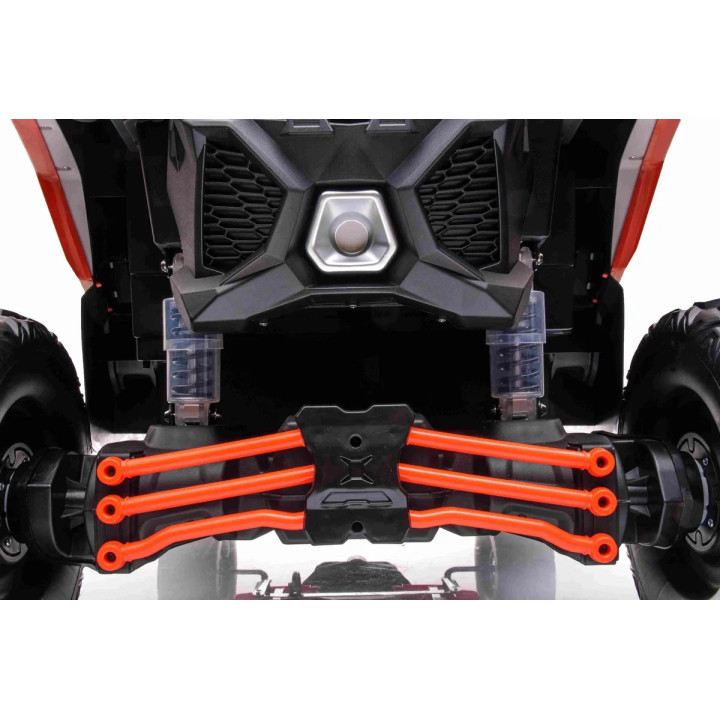 Moto 4 elétrica infantil Can-Am Maverick 24V biplace - Laranja