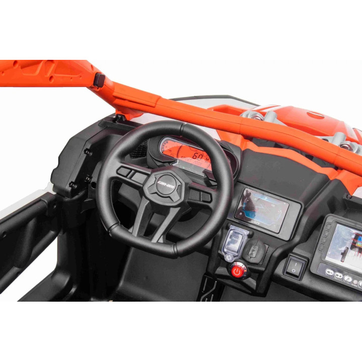 Quad elettrico bambini Can-Am Maverick 24V 2 posti - Arancione