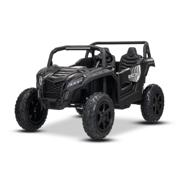 Quad elettrico bambini UTV XXL 24V ruote gonfiabili - Nero