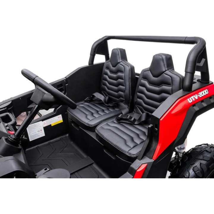 Kids Ride On Quad UTV XXL 24V Inflatable Wheels - Black