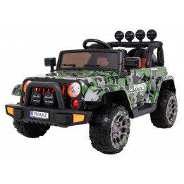 Todoterreno eléctrico infantil 4x4 12V con 4 motores - Camuflaje