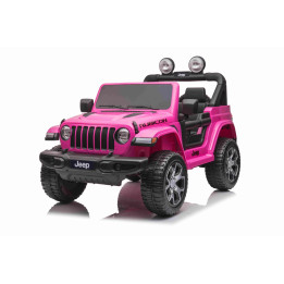 Jipe elétrico infantil Jeep 24V dois lugares com comando parental - Cor-de-rosa