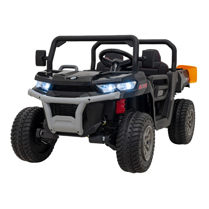 Pick-up electrique enfant 12V avec benne electrique et 4 moteurs - Noir