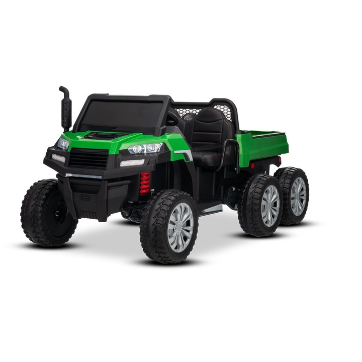 Tracteur électrique enfant RIDER 6X6 24V biplace - Vert