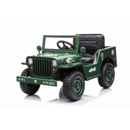 Carro elétrico infantil Retro Militar 12V com MP3 - Verde
